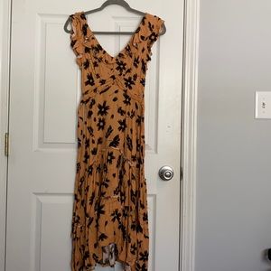 Vestique tiered midi boho dress